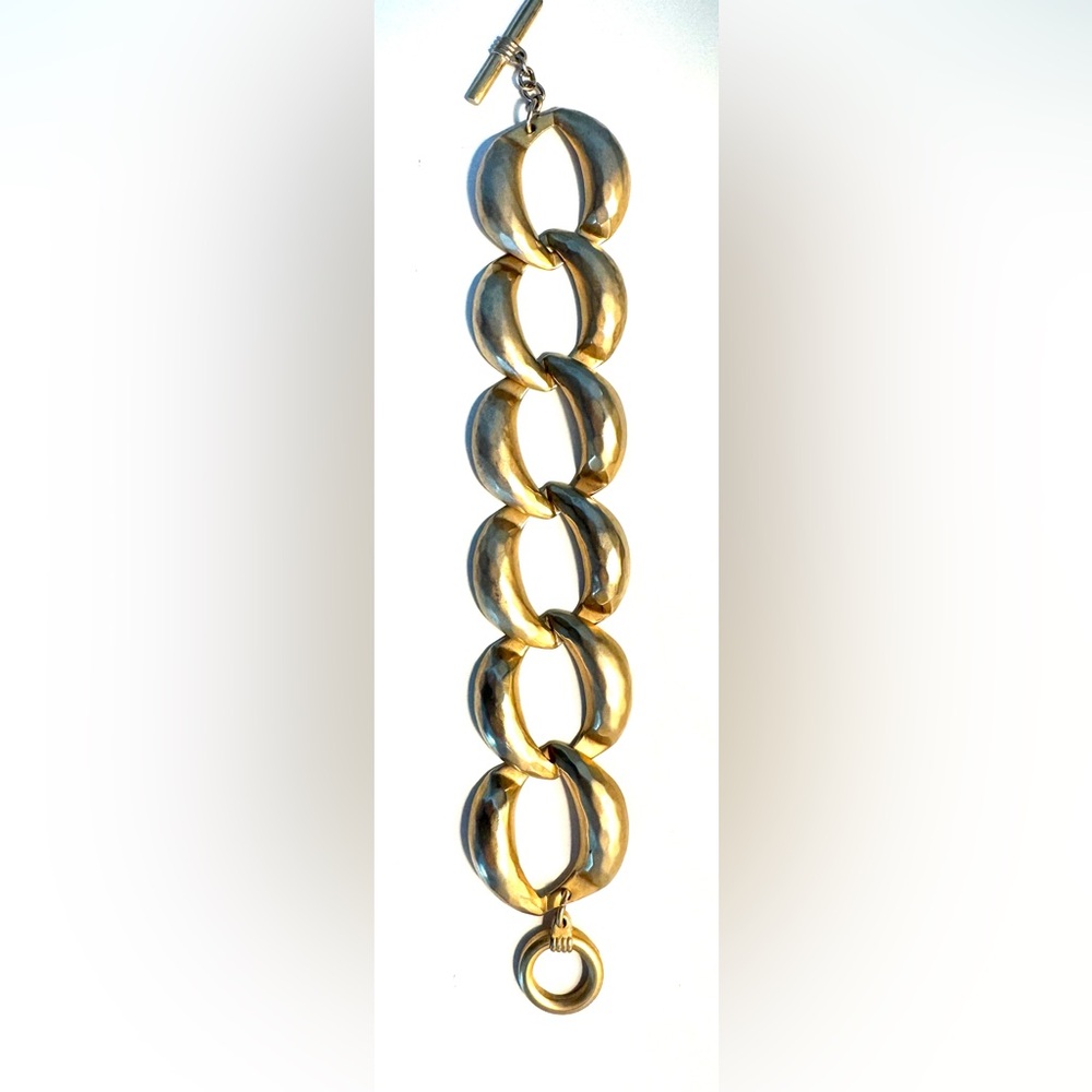 Chunky Gold Tone 8 1/2” Chain Bracelet - Picture 5 of 10